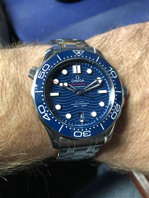 blue omega seamaster 300m